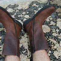 باسلام یک‌جفت‌پوتین‌چرم‌خالص‌ مردانه‌بزرگ‌پا|کیف، کفش، کمربند|گنبد کاووس, |دیوار