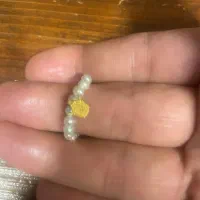 انگشتر طلا و مروارید طبیعی نو ۰/۴۵صوت