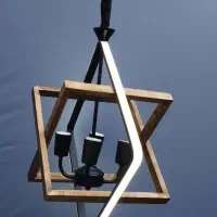 لوستر مدرن چوبی