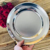 70 عدد بشقاب استیل در حد نو