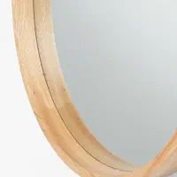 آینه گرد چوبی
