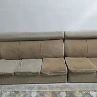 سرویس مبل ۸نفره ی ال مانند و میز تلویزیون|مبلمان خانگی و میز عسلی|بیرجند, |دیوار