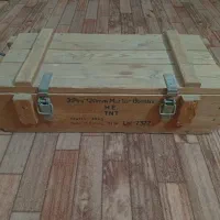 جعبه تمام چوب کاج قدیمی سنگین