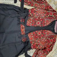 لباس یلدایی کت و سارافون فری سایز قرمز و مشکی|لباس|تهران, افسریه شمالی|دیوار