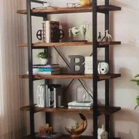 استند چوب فلز ساج ترکیب چوب روس وپروفیل فولاد|کتابخانه، شلف، قفسه‌های دیواری|شیراز, دوکوهک|دیوار