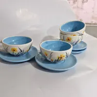 فنجان لاته و چای دست ساز سرامیکی نو|ظروف سرو و پذیرایی|آمل, |دیوار