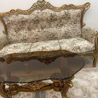 مبلمان استیل ۷ نفره به همراه میز عسلی