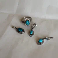 نیم سته نقره فیروزه