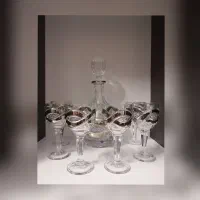 جام و گیلاس بوهمیا آنتیک