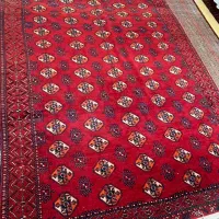 فرش دستبافت ترکمنی قرمز قدیمی|فرش|مینودشت, |دیوار