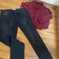 بلوز و شلوار زنانه سایز ۳۸ درحدنو باهم