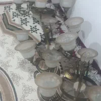با سلام ۴ عدد لوستر طلایی در حد وخیلی زیبا|لوستر و چراغ آویز|اردبیل, |دیوار