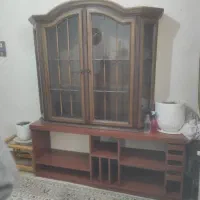بوفه/ویترین تمام چوب