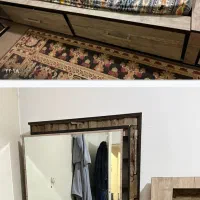 تخت خواب دونفره همراه با چهار کشو با دراور سه کشو