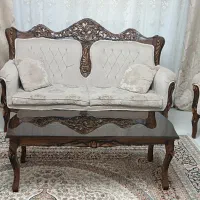 مبلمان 9‌ نفره استیل، چوب گردو|مبلمان خانگی و میز عسلی|کرج, اتحاد|دیوار