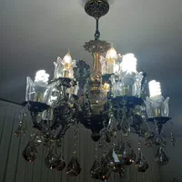 یک جفت لوستر 10شاخه به همراه 10عدد لامپ|لوستر و چراغ آویز|بیرجند, |دیوار