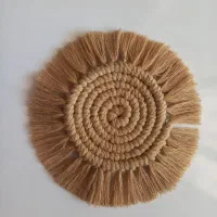 زیر لیوانی مکرومه گرد|صنایع دستی و سایر لوازم تزئینی|شیراز, درکی|دیوار