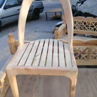 صندلی چوبی دستساز طاق - طرح تک نشیمن