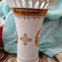 گلدان طلاکوب طرح لیلی و مجنون