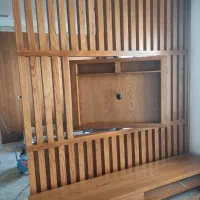 رنگ کاری چوب کابینت MDF هایگلاس وکیوم|خدمات پیشه و مهارت|ساوه, |دیوار