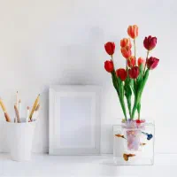 گلدان آکواریومی گلدان شیشه ای سبزه نارنج|گل و گیاه طبیعی|اندیشه, اندیشه فاز ۵|دیوار