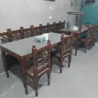 ۲ دست میز ناهار خوری چوبی سنتی