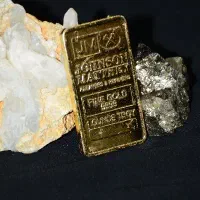 شمش طلای تزیینی و ویترینی دست ساز طرح اب شده