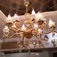 تعدادی لوستر برنجی ابطلا دسته دوم در حد نو|لوستر و چراغ آویز|مشهد, الهیه|دیوار