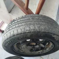 رینگ فولادی و لاستیک سایز 14با قالپاق نو نو|قطعات یدکی و لوازم جانبی|فارسان, |دیوار