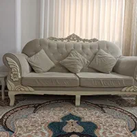 مبل۹نفره ومیزوسط بزرگ و۳تا میز کوچک|مبلمان خانگی و میز عسلی|آمل, |دیوار