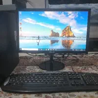 کامپیوتر مینی کیس hp با مانیتور LED