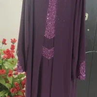 پیراهن بنفش تیره خیلی قشنگ ومجلسی