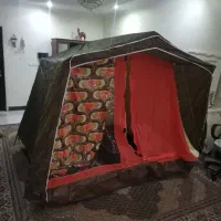 چادر مسافرتی کمپینگ کره ای دو پوش برزنتی اسکلتی