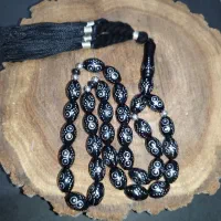 تسبیح کشکول 33دانه نقره کوب