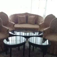 مبل استیل ۷ نفره با ناهارخوری ۸ نفره