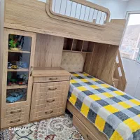 فروش تخت خواب نوجوان دو طبقه نو|تخت و سرویس خواب|شیراز, طلاب|دیوار