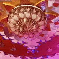 لوستر کریستالی موزیکال|لوستر و چراغ آویز|زرقان, |دیوار