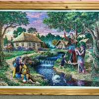 تابلو قاب چوبی همراه پازل هزار تیکه درست شده باهم