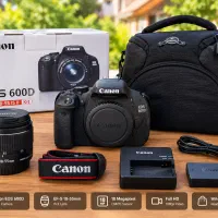 دوربین کنون 600d همراه لنز 55-18 و کیف و فیلتر uv