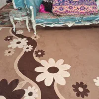 تعدادی گلیم فرش و پرده حریر