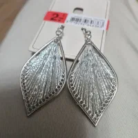 گوشواره نقره برگ ۴ گرم