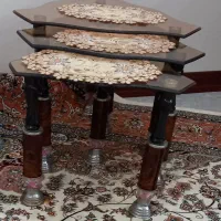 میز عسلی شیشه ای سه تایی در حد نو|مبلمان خانگی و میز عسلی|تهران, چیتگر شمالی|دیوار
