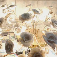 لوستر سقفی طرح گل