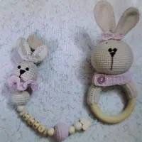 جغجغه دسته دار چوپی بافتنی|اسباب و اثاث بچه|قم, باجک یک|دیوار