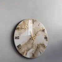 ساعت دیواری کرم رنگ نود قهوه ای|ساعت دیواری و تزئینی|کرج, گوهردشت|دیوار