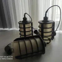 چراغ آویز چوبی تک شعله (سه عدد)