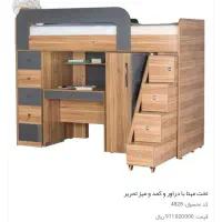 تخت و کمد و میزتحریر برند معروف کمجا چوب|تخت و سرویس خواب|خمین, |دیوار