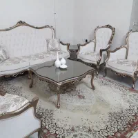 مبل ۹ نفره و نهارخوری ۸ نفره چوب سوپر راش گرجستان|مبلمان خانگی و میز عسلی|مشهد, فرهنگ|دیوار