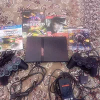 ps2 اسلیم دو دسته با فلش و مموری