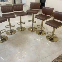 ۶ عدد صندلی جک دار روکش چرم، تکی هم فروخته میشه